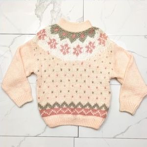 Thick Comfy Patterned Hand Knit Sweater